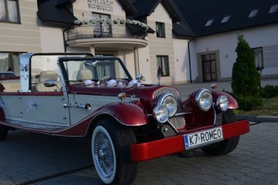 Samochód do ślubu - Brzesko czerwony Nestor Cabrio 