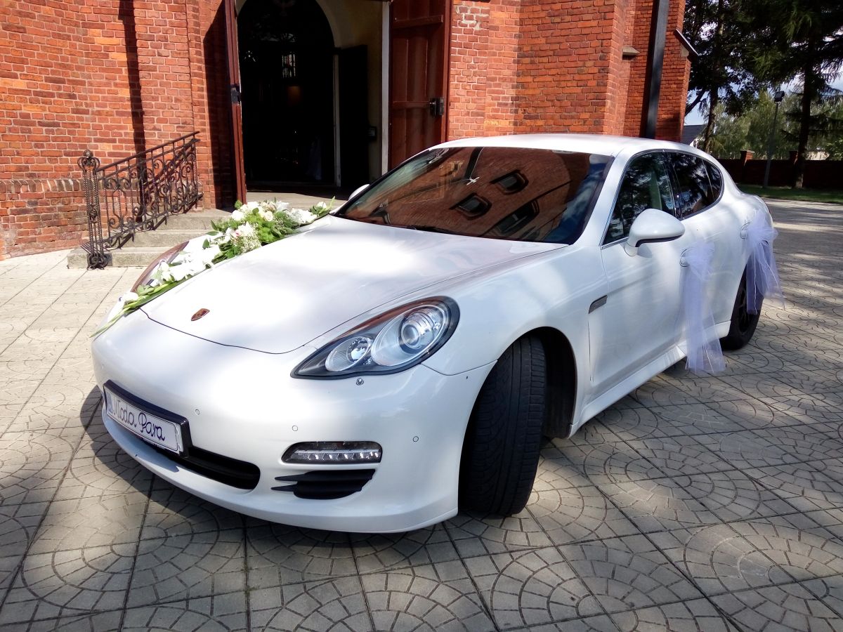 Samochód do ślubu - Poznań biały Porsche Panamera S  4,8 V8