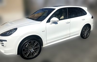 Samochód do ślubu - Pszczyna biały Porsche Cayenne 