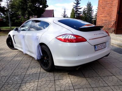 Samochód do ślubu - Poznań biały Porsche Panamera S  4,8 V8