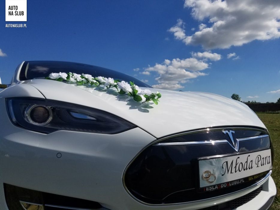 Tesla S P85D, 700 KM, 3,2 s do 100 km/h Auto do ślubu
