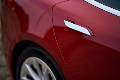 Samochód do ślubu - Katowice czerwony Tesla S 