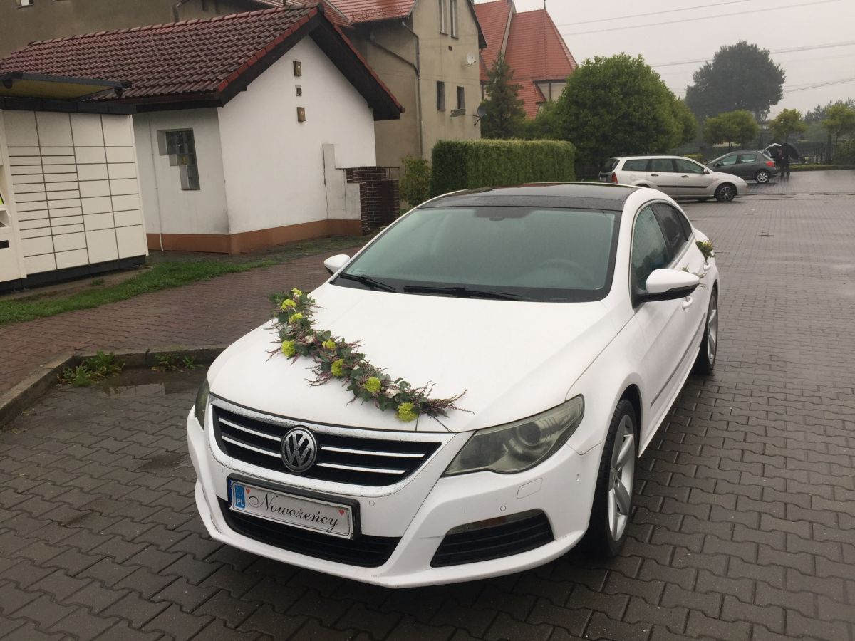 Samochód do ślubu - Goczałkowice-Zdrój biały Volkswagen Passat CC 1.8T