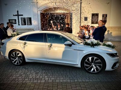 Samochód do ślubu - Łódź biały Volkswagen Arteon 