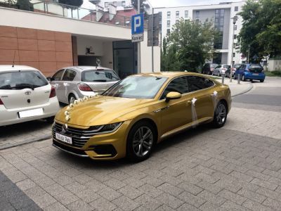 Samochód do ślubu - Kraków złoty Volkswagen Arteon 2.0