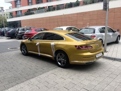 Samochód do ślubu - Kraków złoty Volkswagen Arteon 2.0